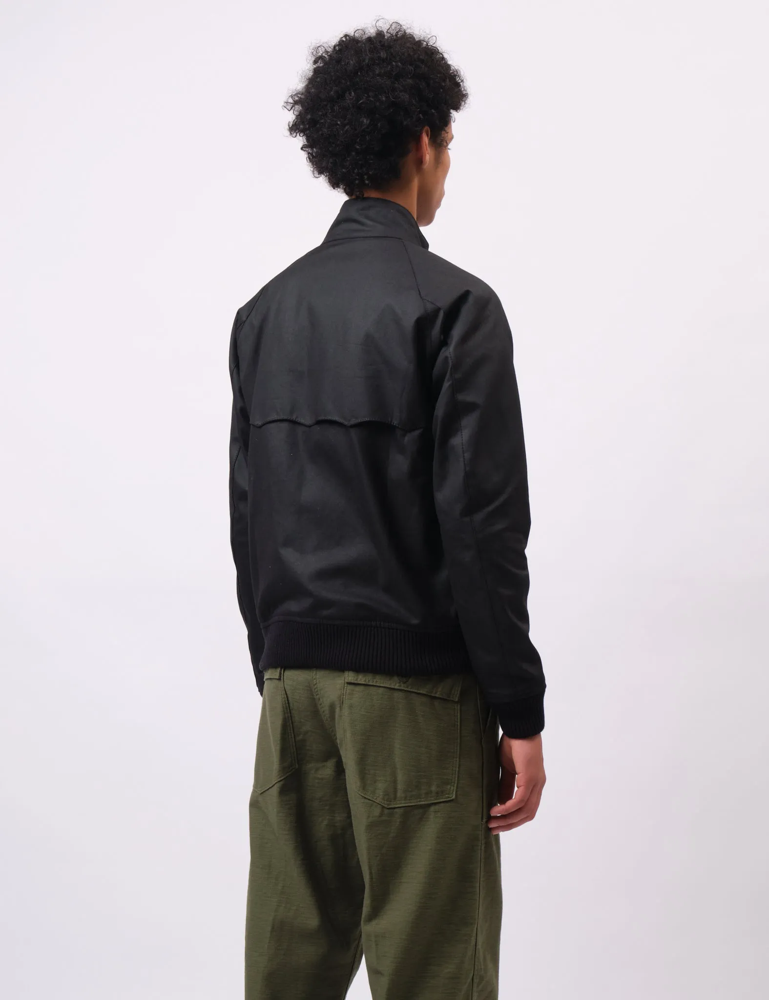 Barbour x Baracuta Porton G9 Wax Harrington Jacket - Black sold by Article London product image thumbnail 4
