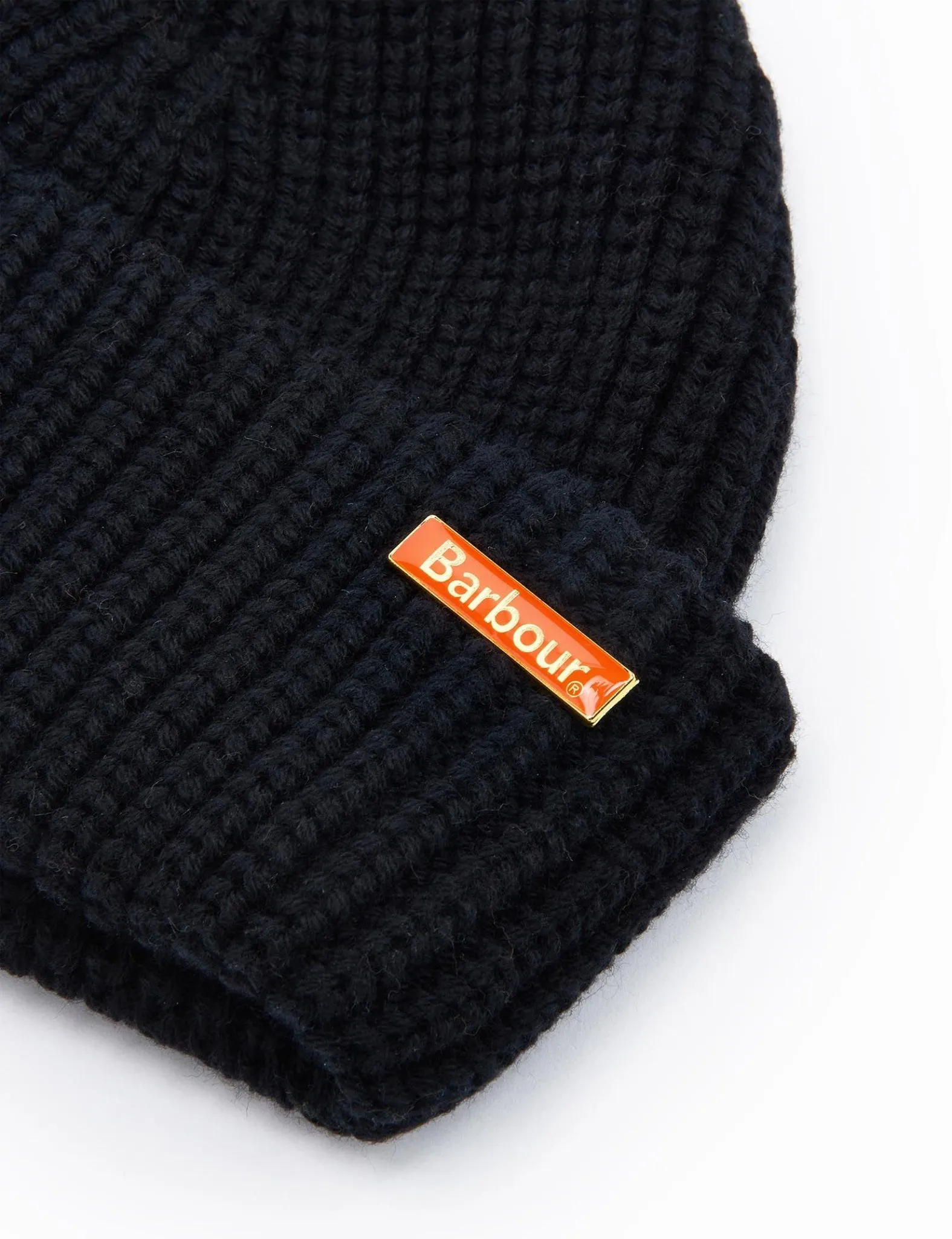 Barbour Mosely Fishermans Beanie Hat - Black sold by Article London product image thumbnail 2