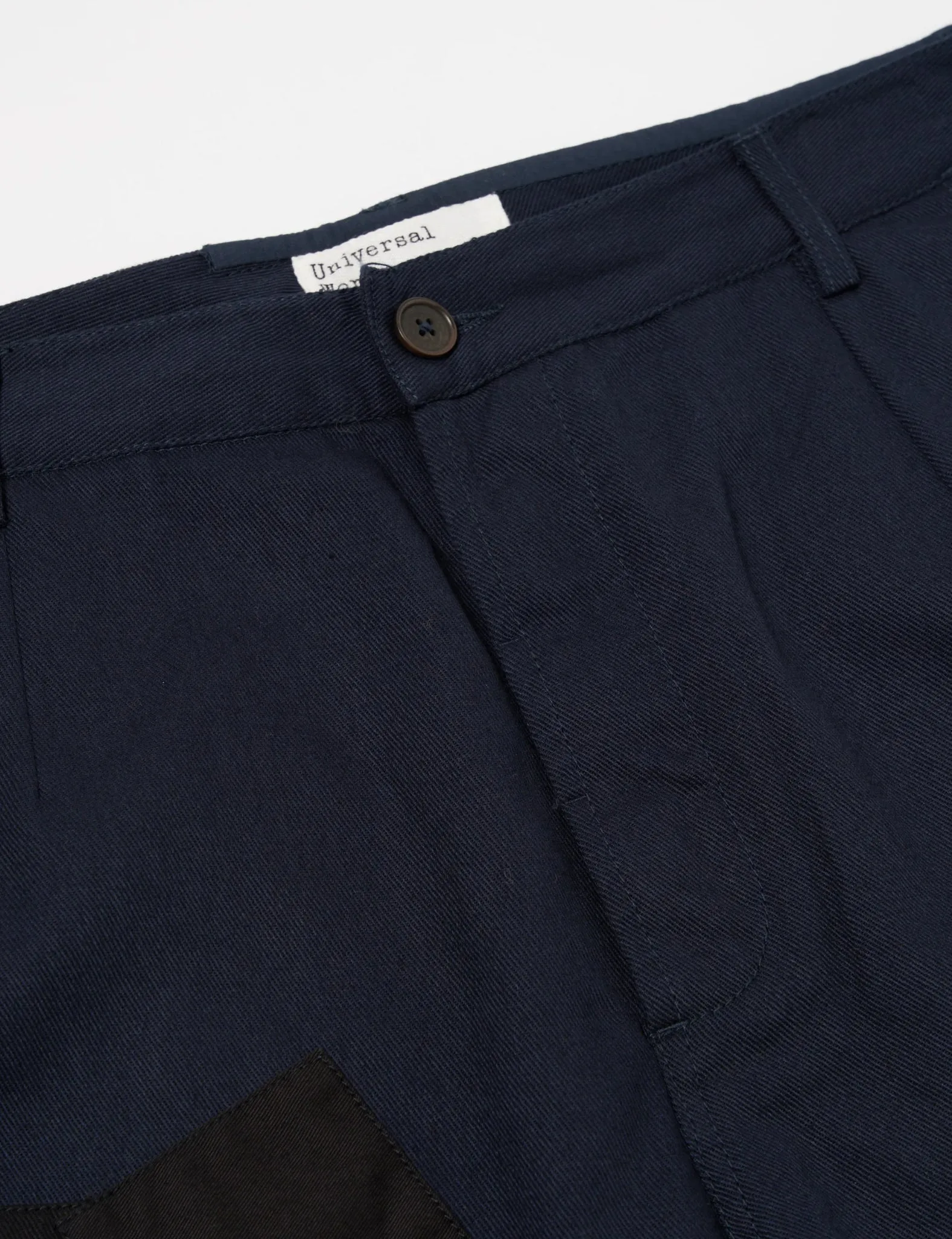 Universal Works Patched Super Chino (Twill Mix) - Navy Blue sold by Article London product image thumbnail 3