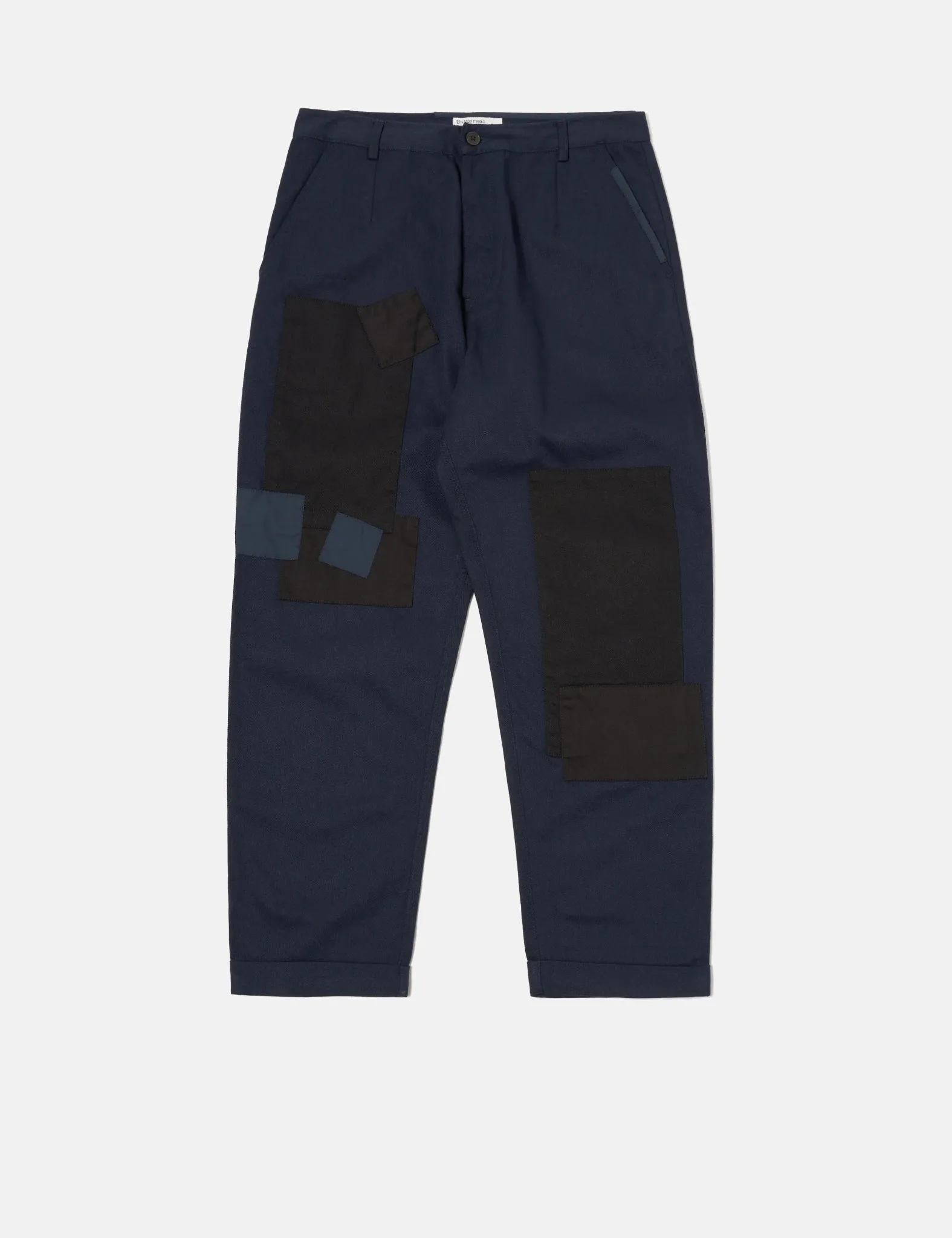 Universal Works Patched Super Chino (Twill Mix) - Navy Blue sold by Article London