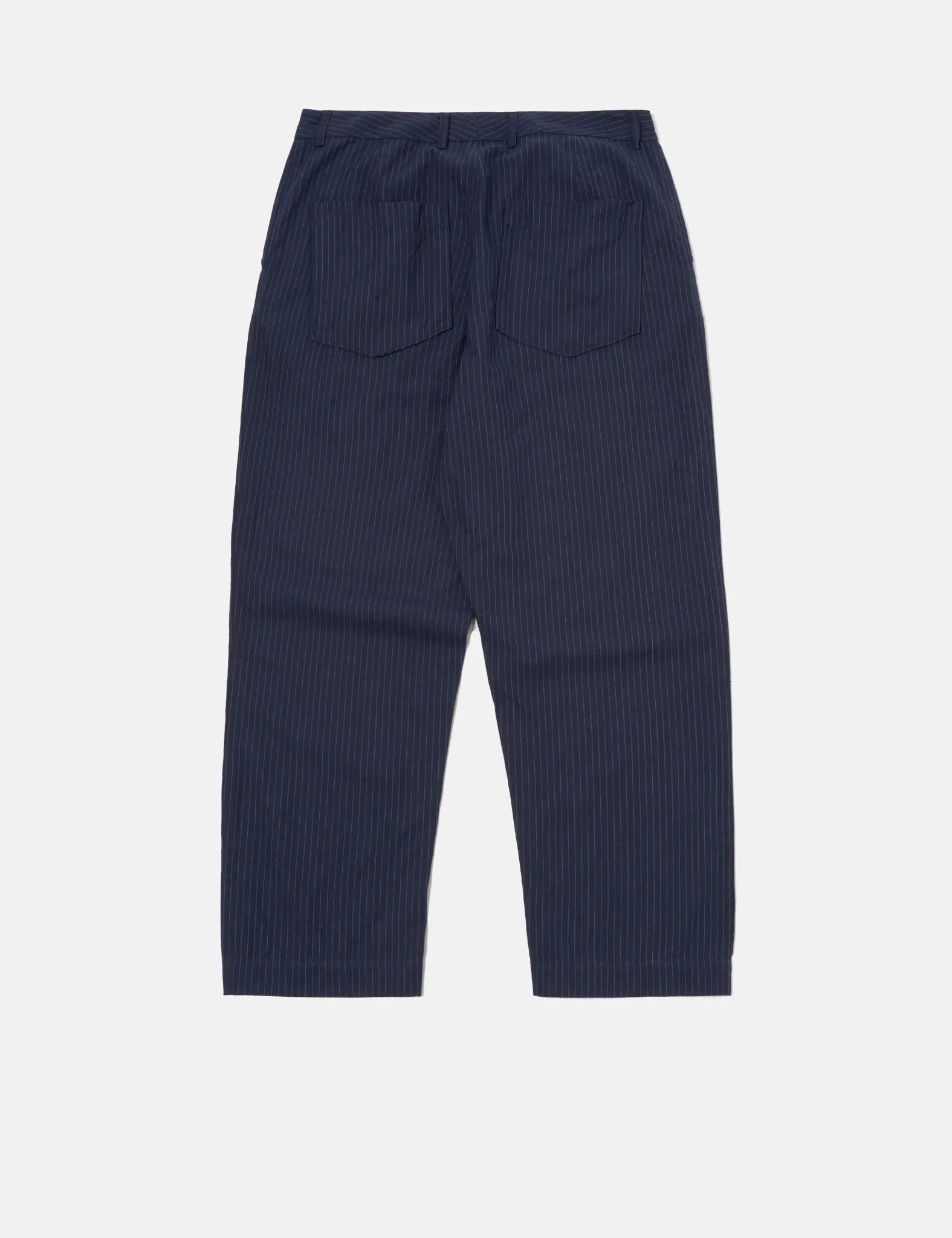 Universal Works Duke Pant (Cotton Pinstripe) - Navy Blue sold by Article London product image thumbnail 4