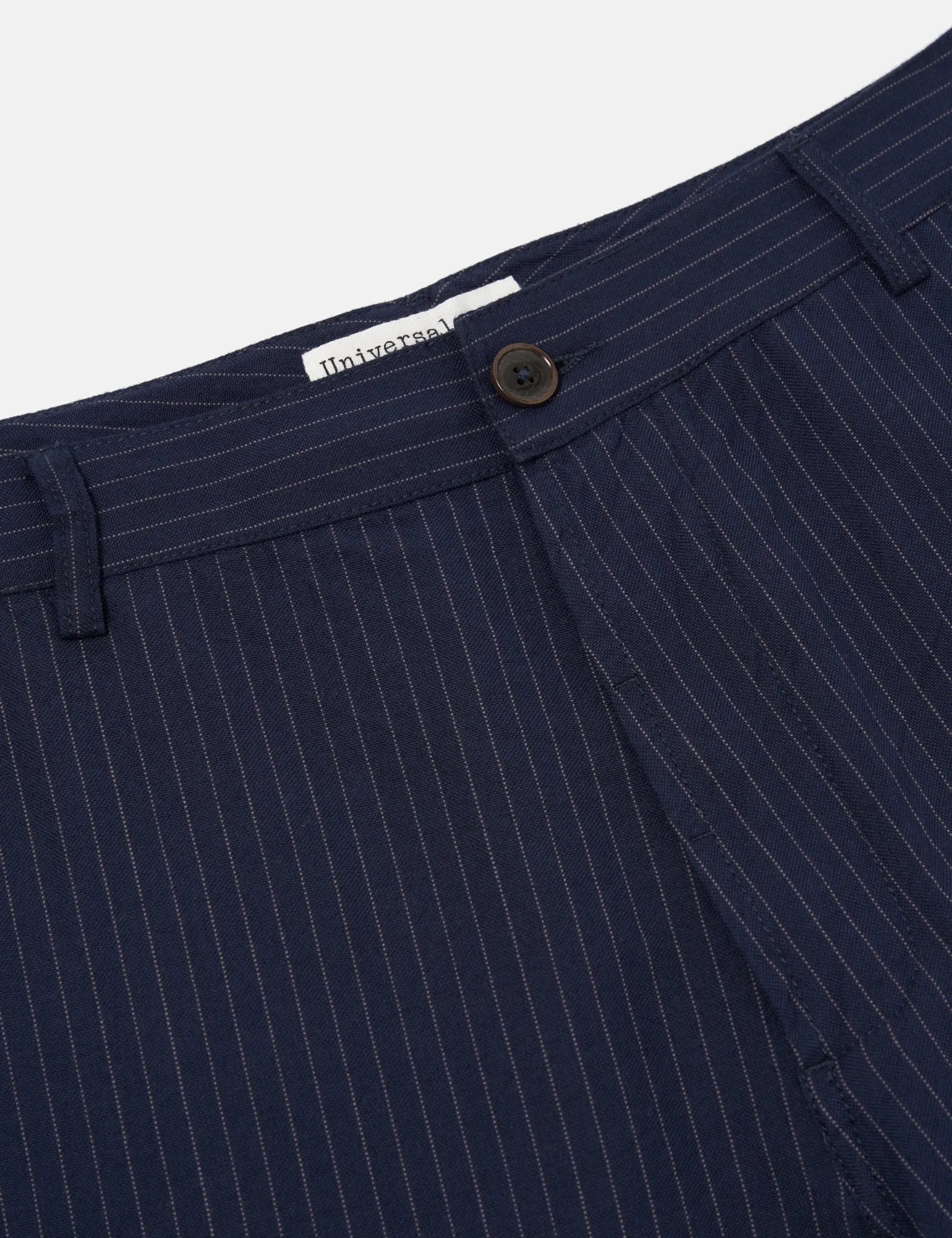 Universal Works Military Chino (Cotton Pinstripe) - Navy Blue sold by Article London product image thumbnail 2