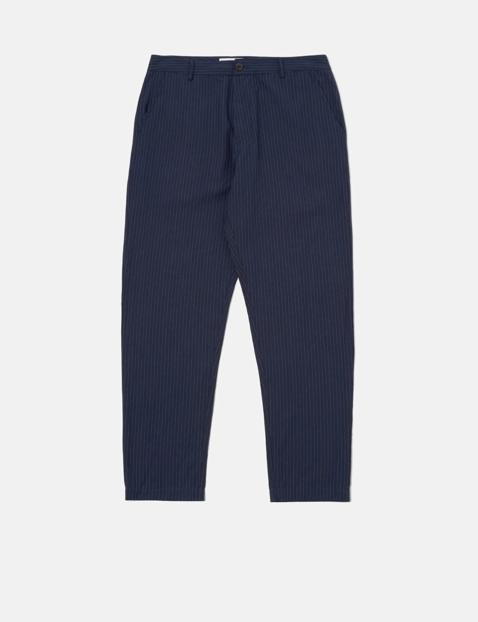 Universal Works Military Chino (Cotton Pinstripe) - Navy Blue sold by Article London