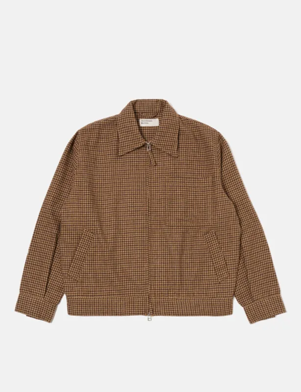 Universal Works Rose Bowl Jacket (Houndstooth Tweed) - Sand sold by Article London