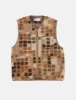 Universal Works Mosaic Fleece Zip Gilet - Sand sold by Article London