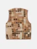 Universal Works Mosaic Fleece Zip Gilet - Sand sold by Article London