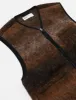 Universal Works Ombre Fleece Zip Gilet - Brown sold by Article London