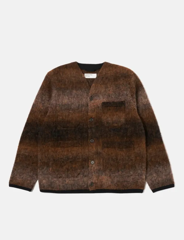 Universal Works Fleece Cardigan (Ombre) - Brown sold by Article London