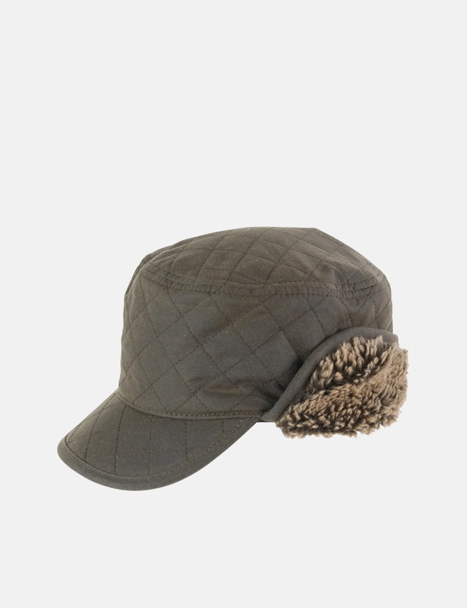 Barbour Stanhope Hunting Ear Flap Cap - Olive Green sold by Article London