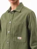 Bhode Map Pocket Overshirt Twill - Army Green sold by Article London