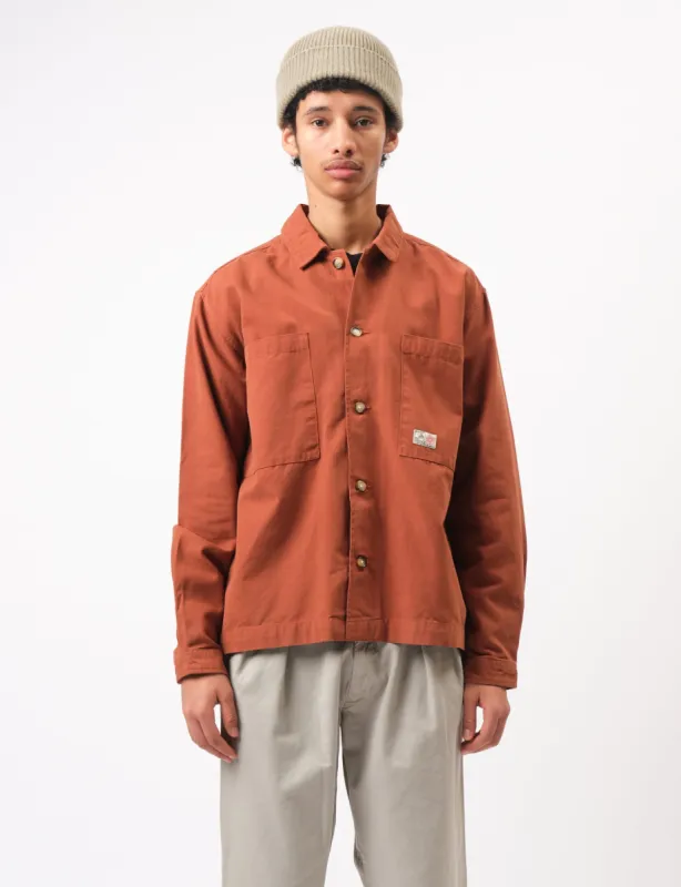 Bhode Hunting Overshirt Twill - Rust sold by Article London