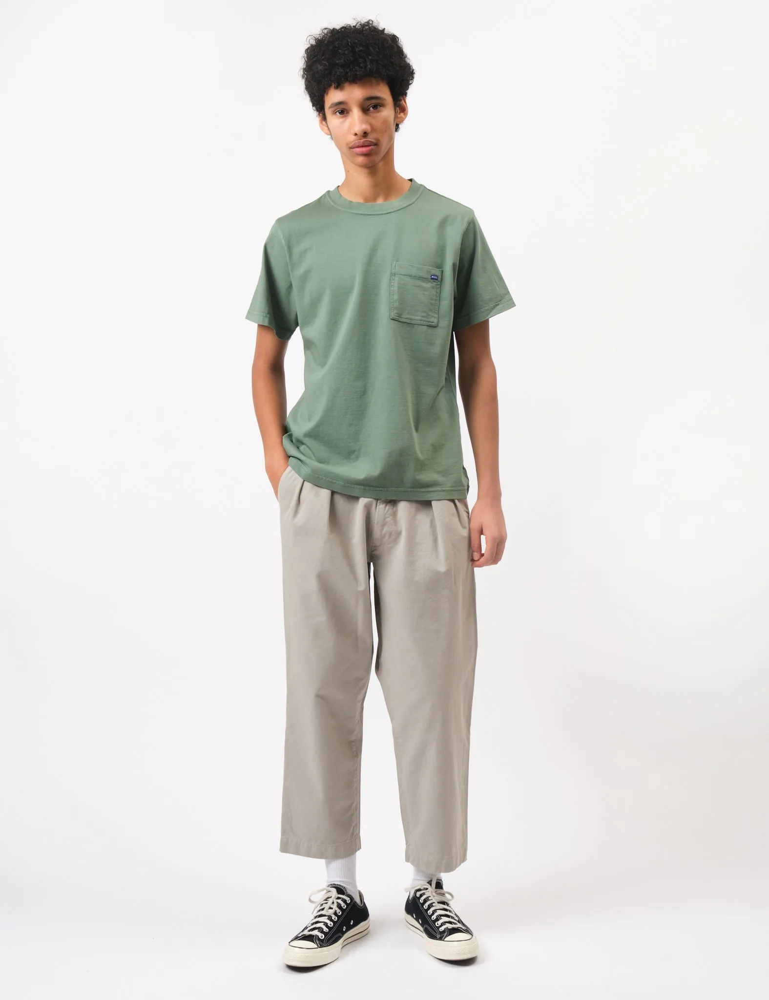 Bhode Everyday Pocket T-Shirt - Sage Green sold by Article London product image thumbnail 4