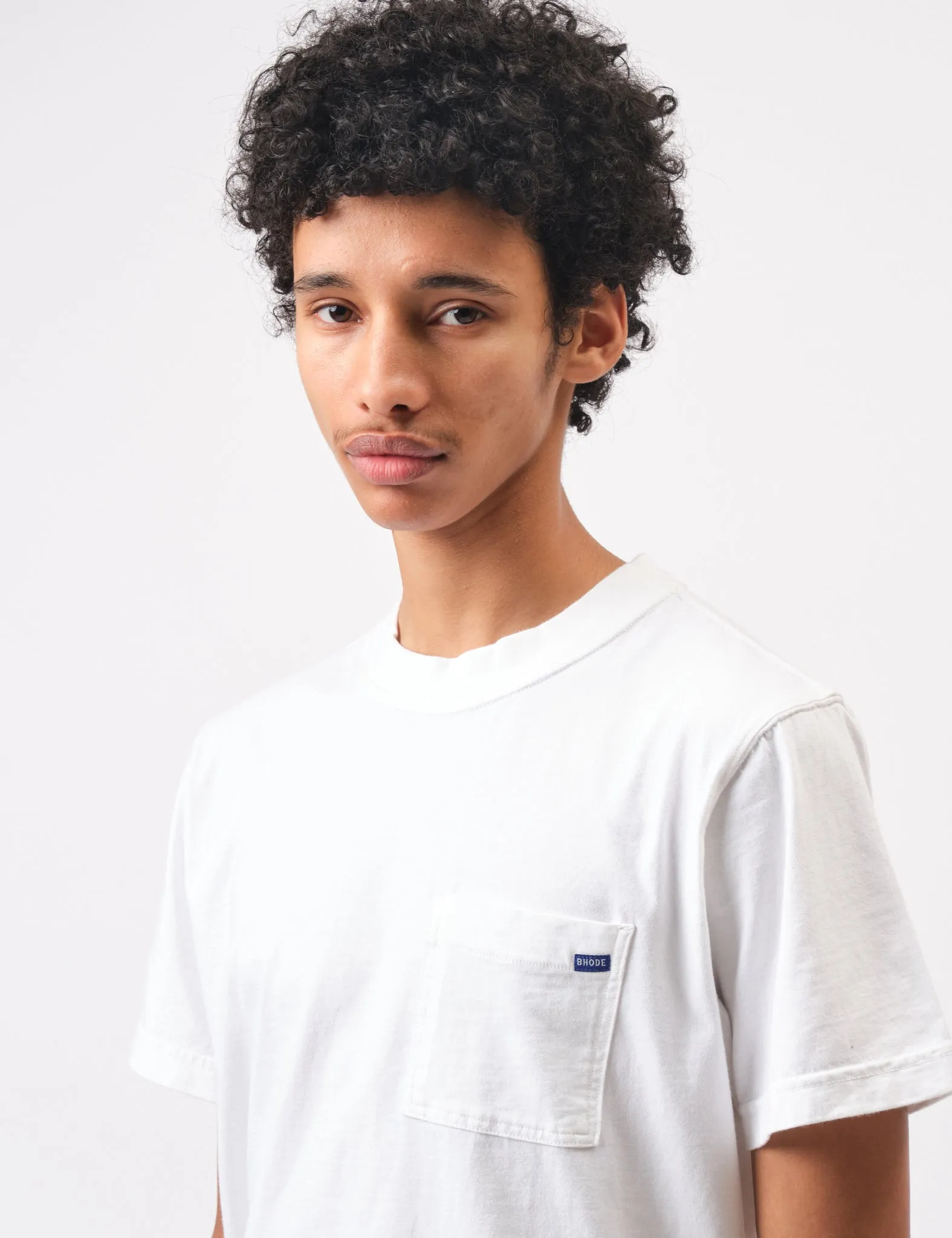 Bhode Everyday Pocket T-Shirt - White sold by Article London product image thumbnail 2