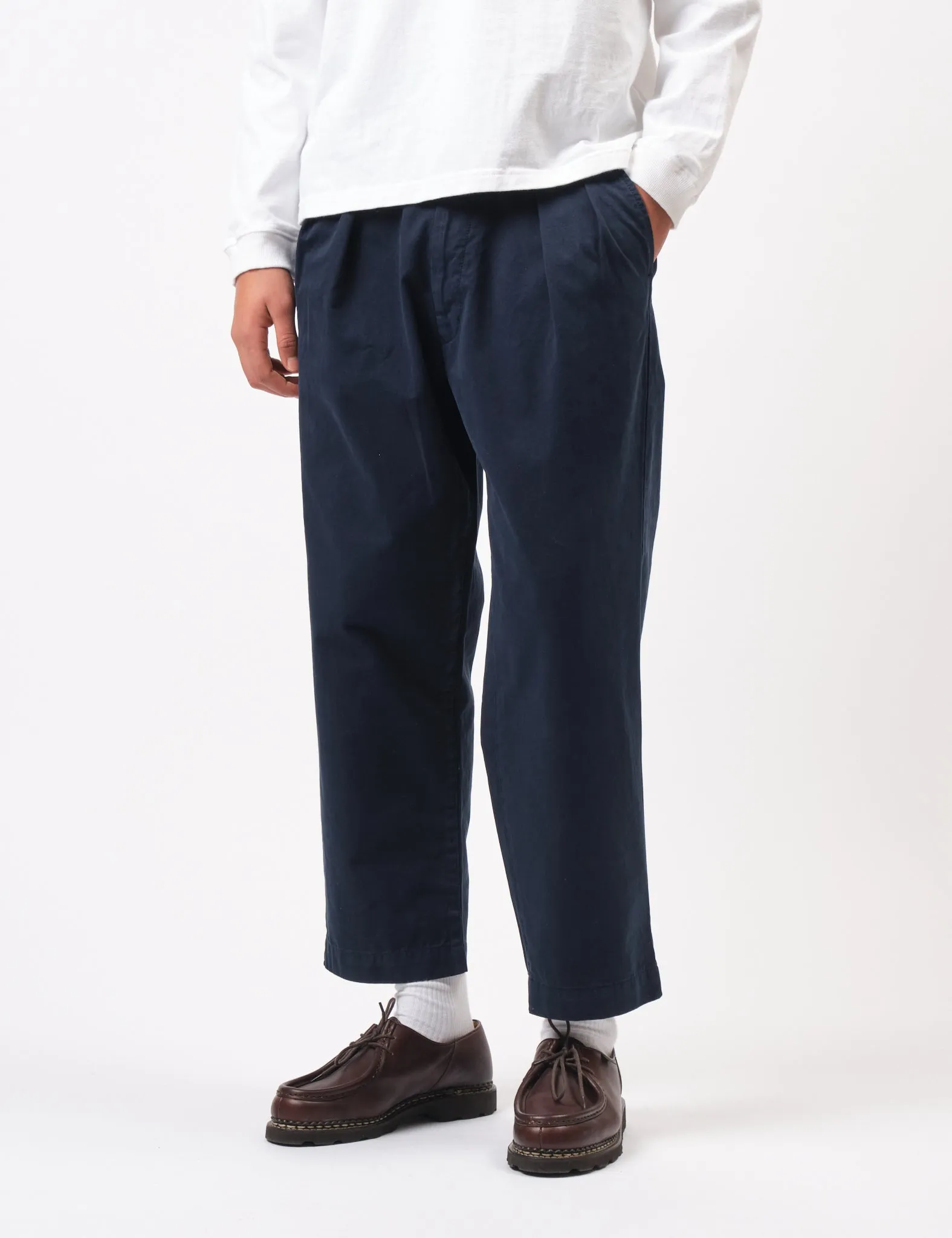 Bhode Two Pleat Pant - Midnight Navy Blue sold by Article London product image thumbnail 5