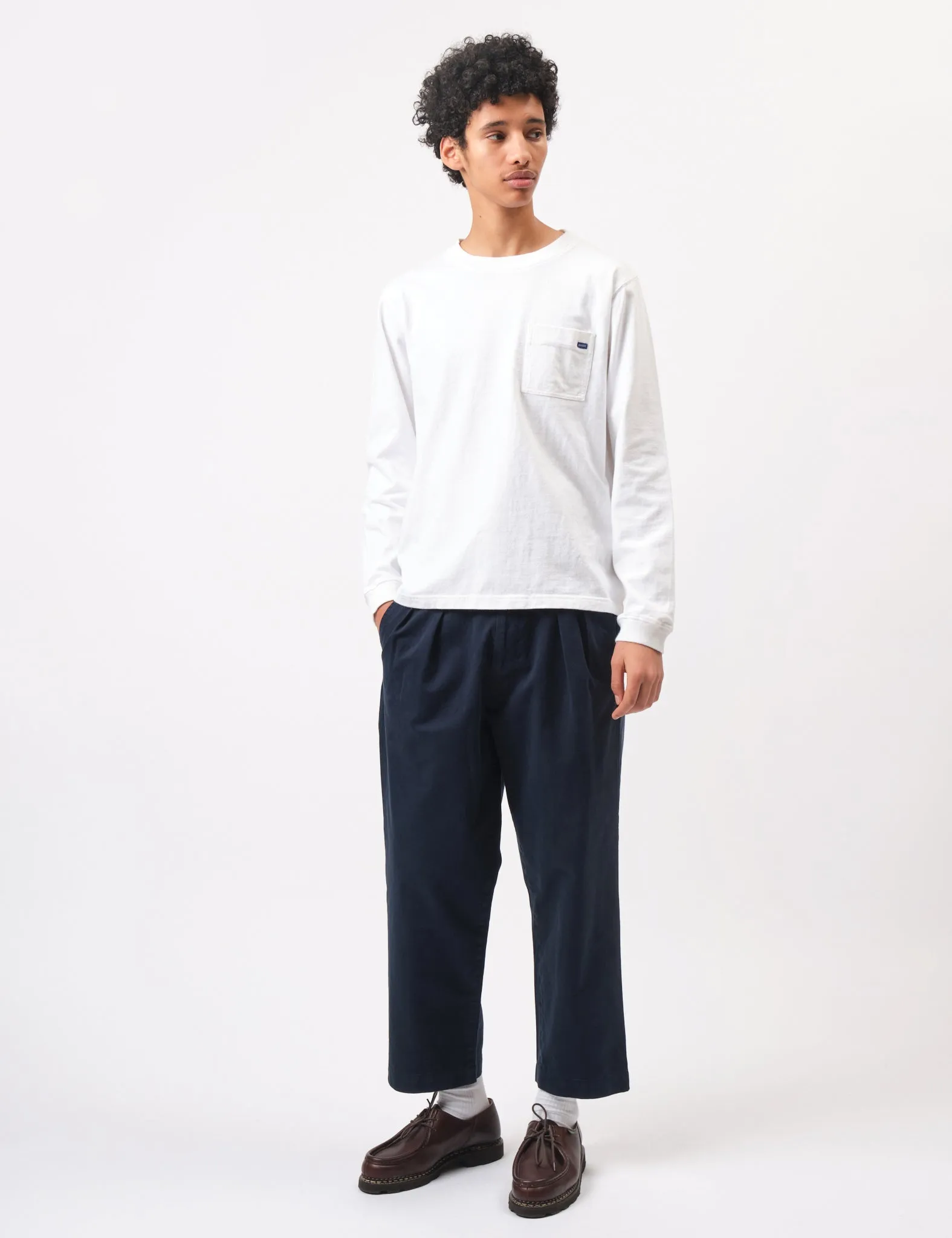 Bhode Two Pleat Pant - Midnight Navy Blue sold by Article London product image thumbnail 3