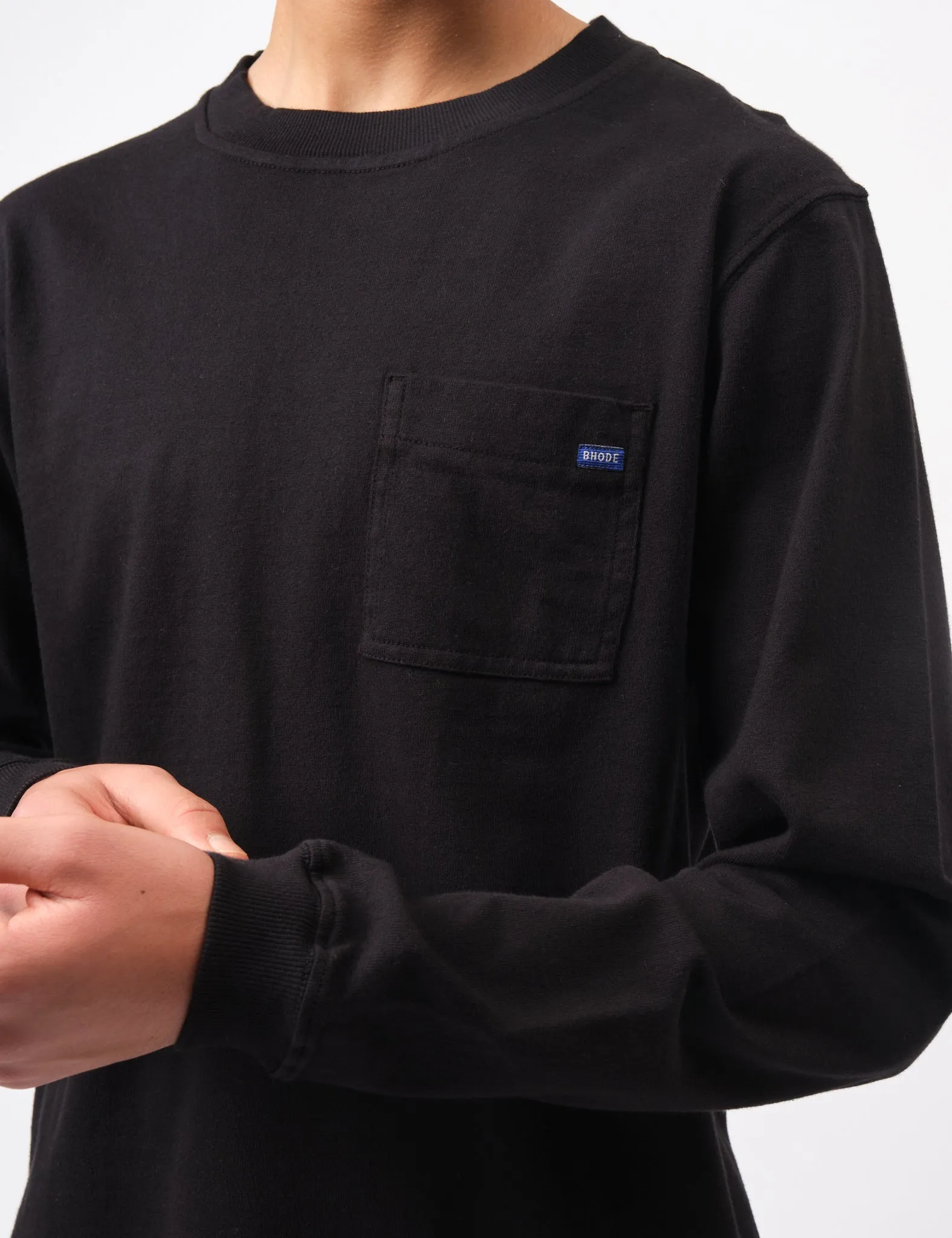 Bhode Everyday Long Sleeve Jersey 300gsm - Washed Black sold by Article London product image thumbnail 2