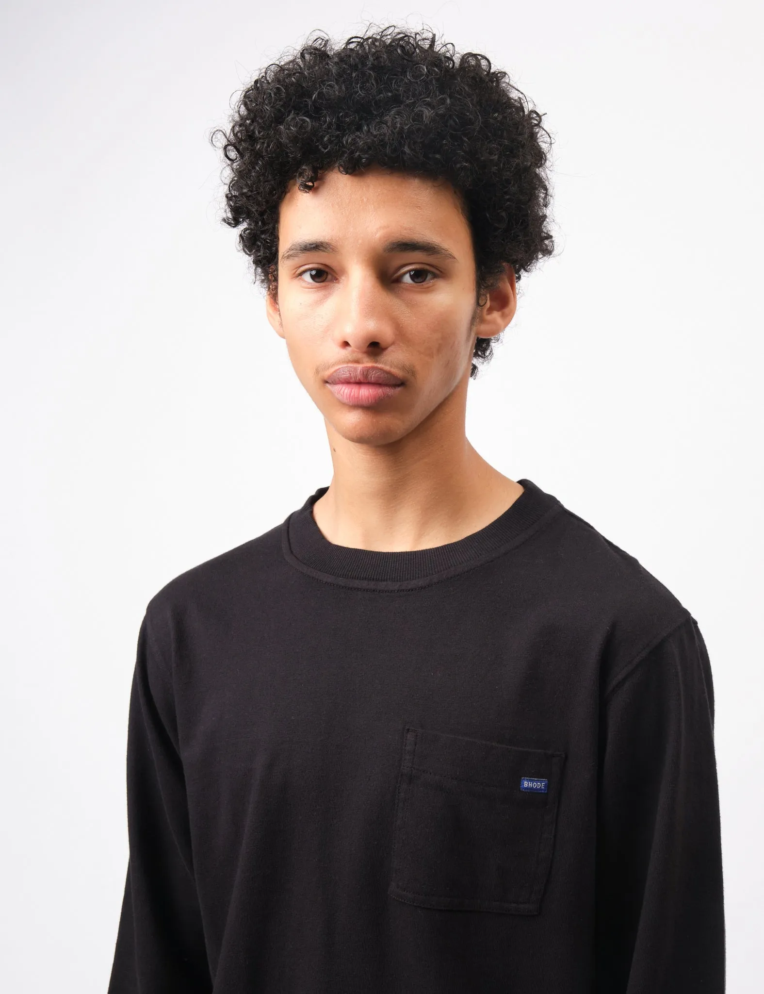 Bhode Everyday Long Sleeve Jersey 300gsm - Washed Black sold by Article London product image thumbnail 5