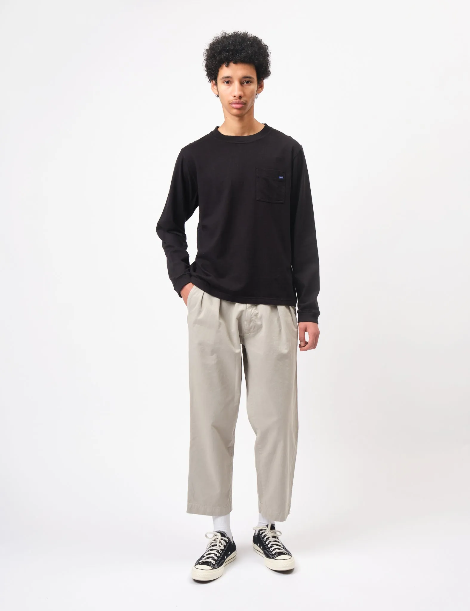 Bhode Everyday Long Sleeve Jersey 300gsm - Washed Black sold by Article London product image thumbnail 3