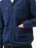 Universal Works Wool Fleece Cardigan - Indigo Blue sold by Article London