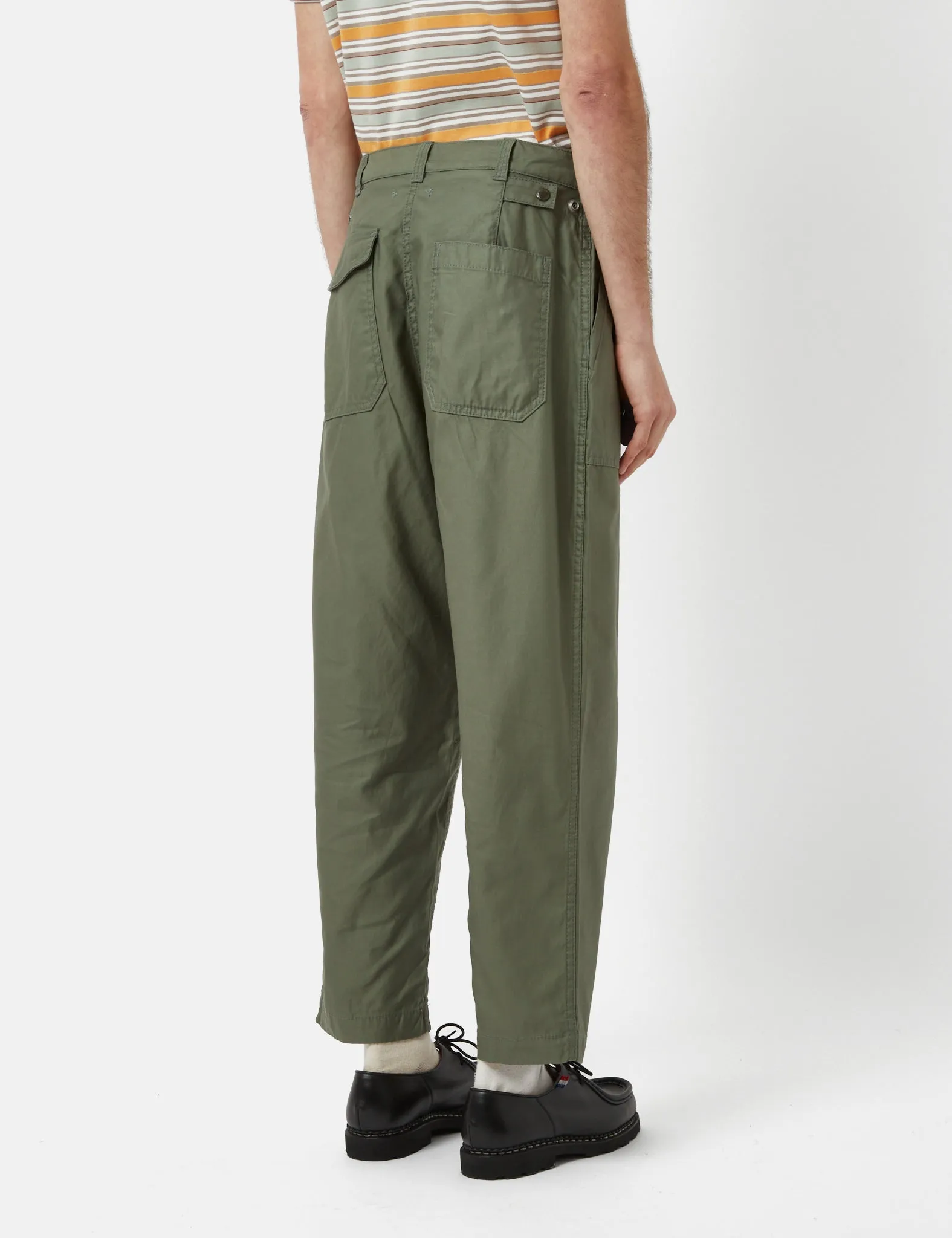 Beams Plus Fatigue Pant (Cotton Satin) - Sage Green sold by Article London product image thumbnail 4