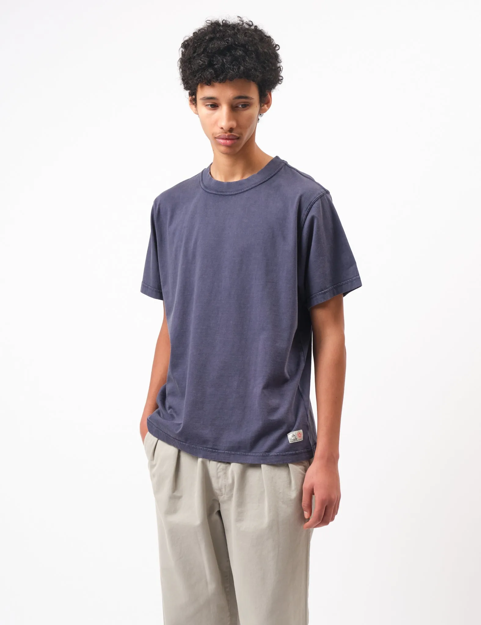 Bhode Pigment Washed Tee - Crown Blue sold by Article London product image thumbnail 5