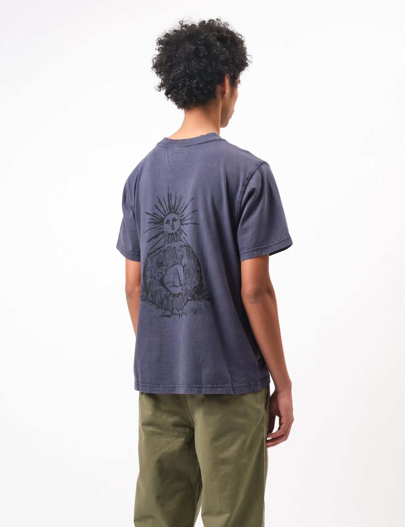 Bhode Men-an-Tol Pigment Washed Tee - Crown Blue sold by Article London product image thumbnail 5