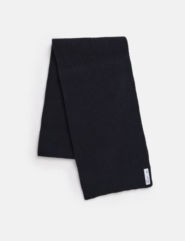 Bhode Hawick Geelongora Scarf (Knitted in Scotland) - Black sold by Article London