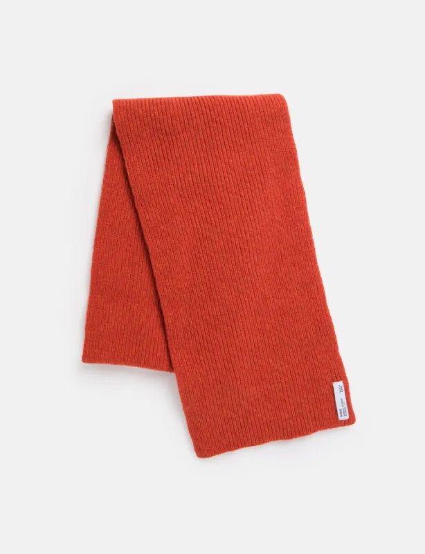 Bhode Hawick Pure Wool Scarf (Knitted in Scotland) - Russet sold by Article London