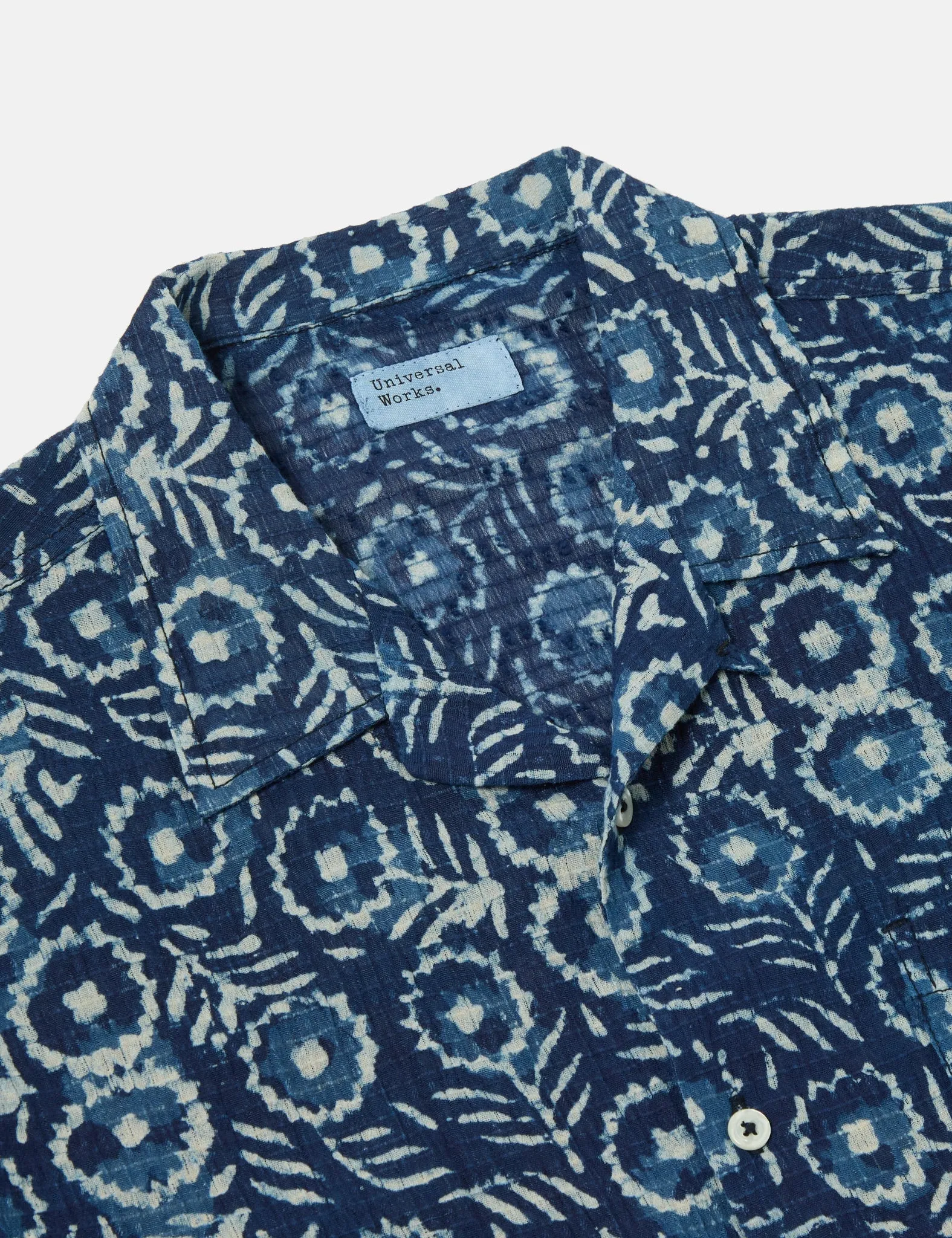 Universal Works Road Winston Shirt - Indigo Blue sold by Article London product image thumbnail 3