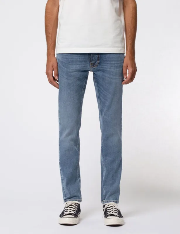 Nudie Jeans Lean Dean (Slim Tapered) - Lost Orange Blue sold by Article London