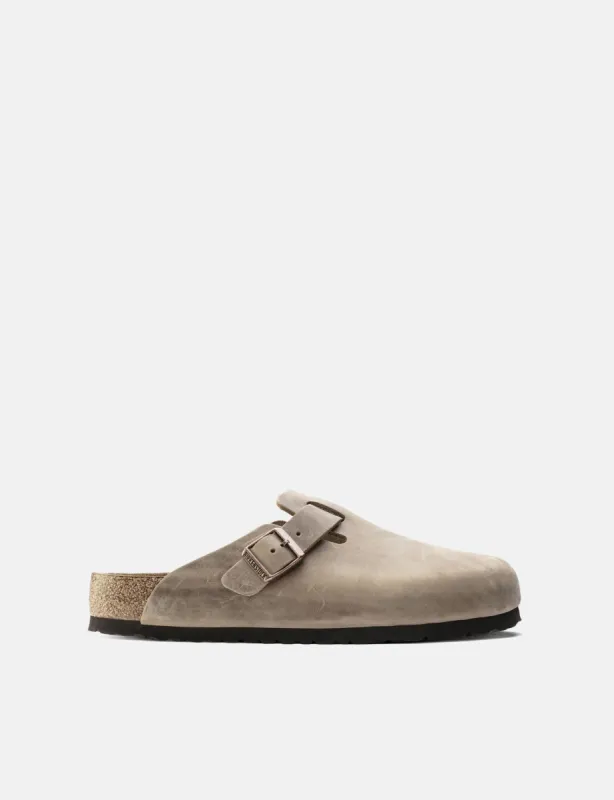 Birkenstock Boston Clogs Soft Foot Bed (Regular) - Tobacco Brown sold by Article London