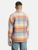 Wax London Whiting Overshirt (Pike Check) - Orange/Blue sold by Article London