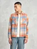 Wax London Whiting Overshirt (Pike Check) - Orange/Blue sold by Article London