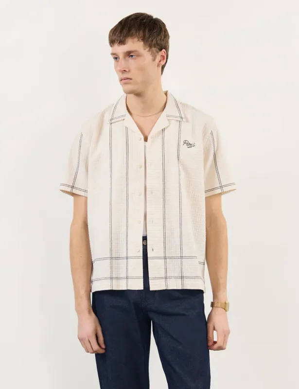 Percival Sicily Cuban Shirt Cotton - Ecru sold by Article London
