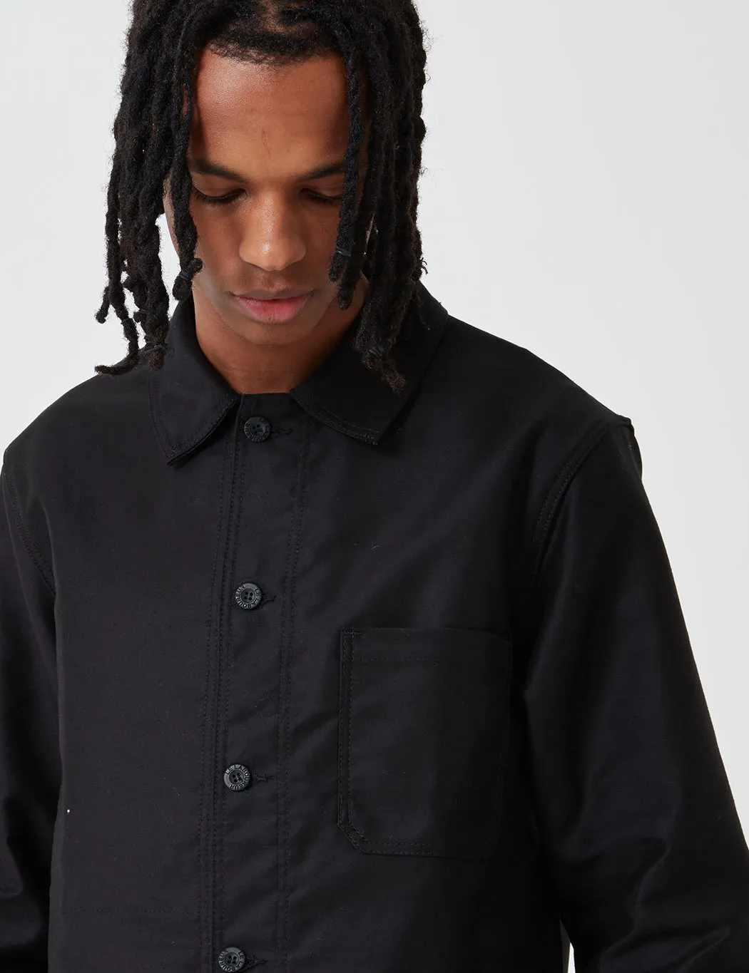 Le Laboureur Moleskin Work Jacket - Black sold by Article London product image thumbnail 2