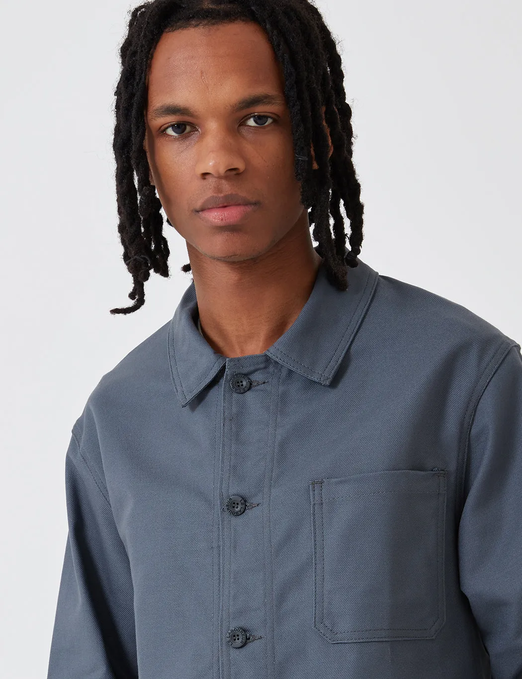 Le Laboureur Cotton Work Jacket - Charcoal Grey sold by Article London product image thumbnail 2