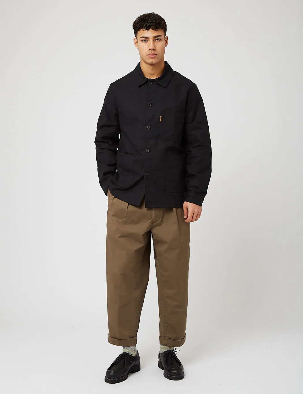 Le Laboureur Cotton Work Jacket - Black sold by Article London product image thumbnail 5
