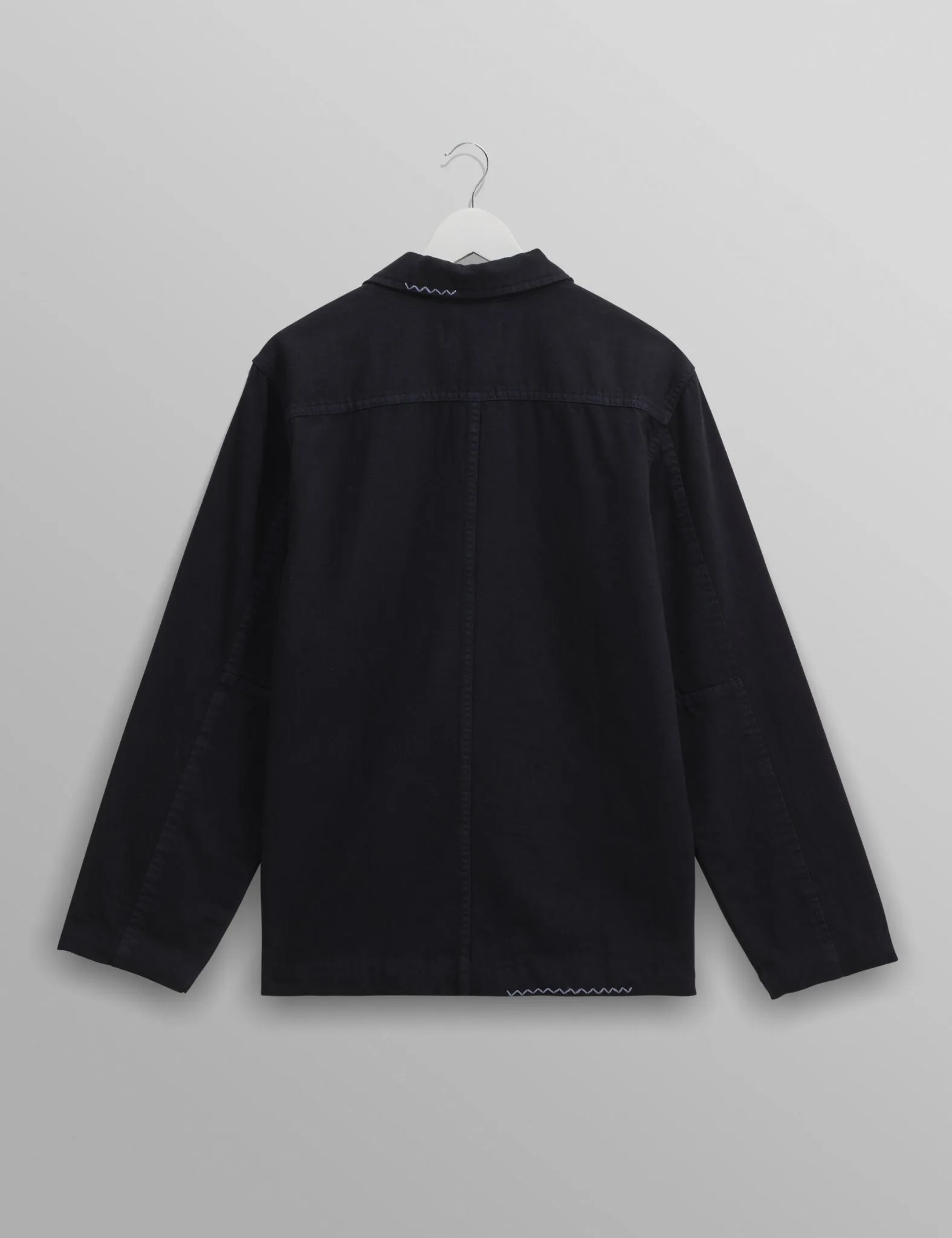 Wax London Mews Jacket (Cotton Linen Twill) - Navy Blue sold by Article London product image thumbnail 3