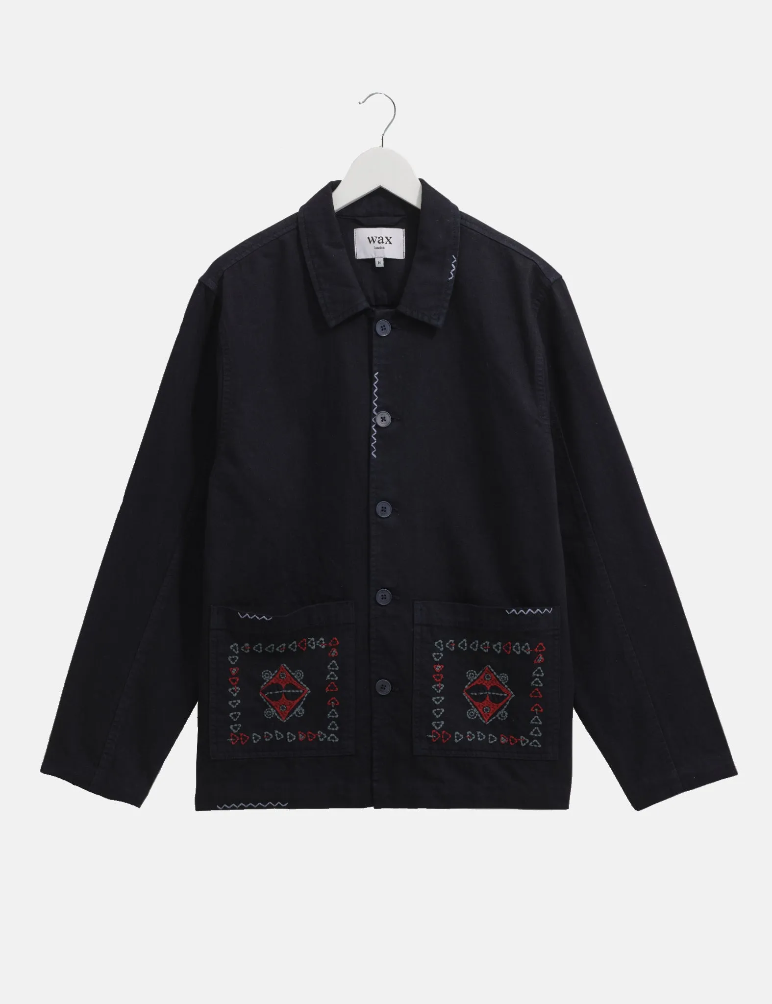 Wax London Mews Jacket (Cotton Linen Twill) - Navy Blue sold by Article London