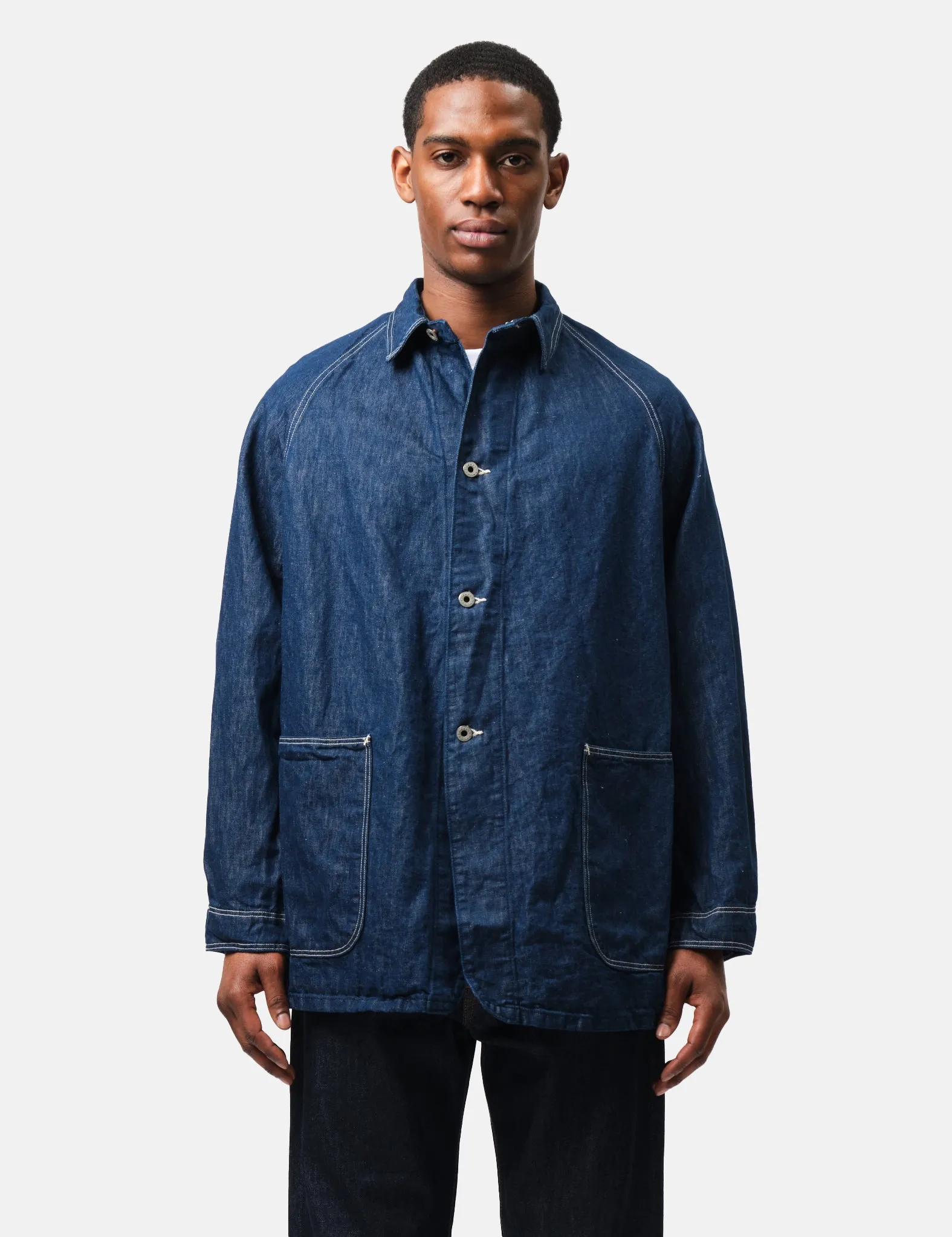 orSlow WWII Denim Coverall Jacket - Blue, One Wash sold by Article London