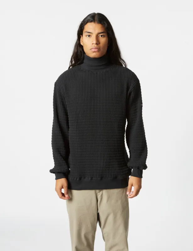 Manastash Snuggle Snug Thermal Turtle Neck - Black sold by Article London