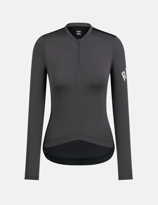 Rapha Women's Pro Team Long Sleeve Lightweight Jersey - Dark Grey/Black sold by Article London