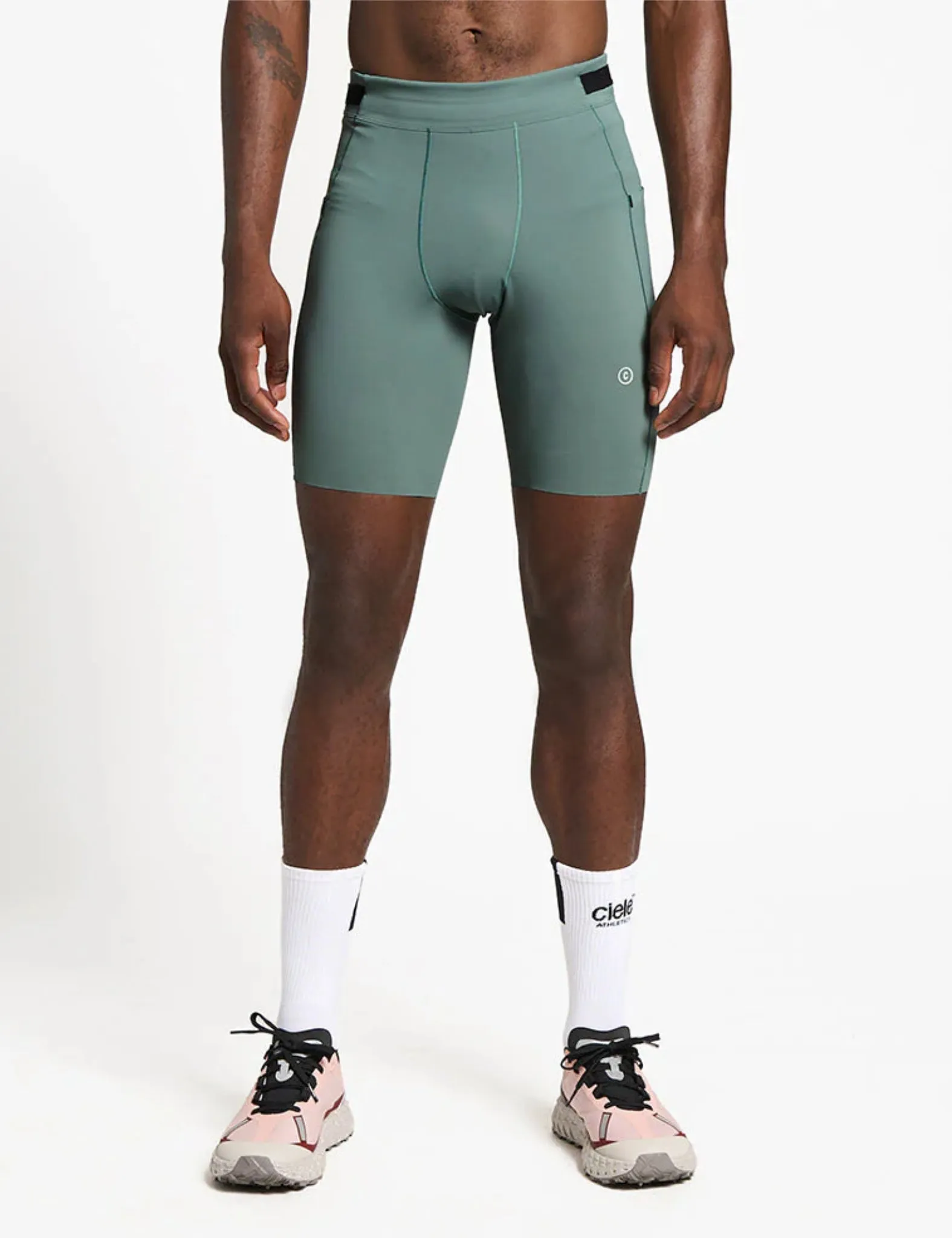 Ciele Athletics M-FST Tights 8'' - Silver Pine Green sold by Article London