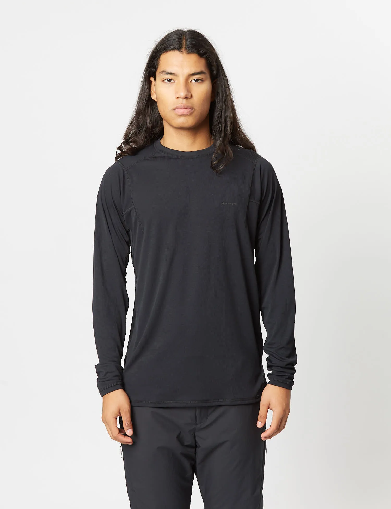 Snow Peak Power Dry Long Sleeve T-Shirt - Black sold by Article London