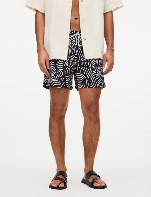 OAS Tar Lorenzo Swim Shorts - Black made by OAS