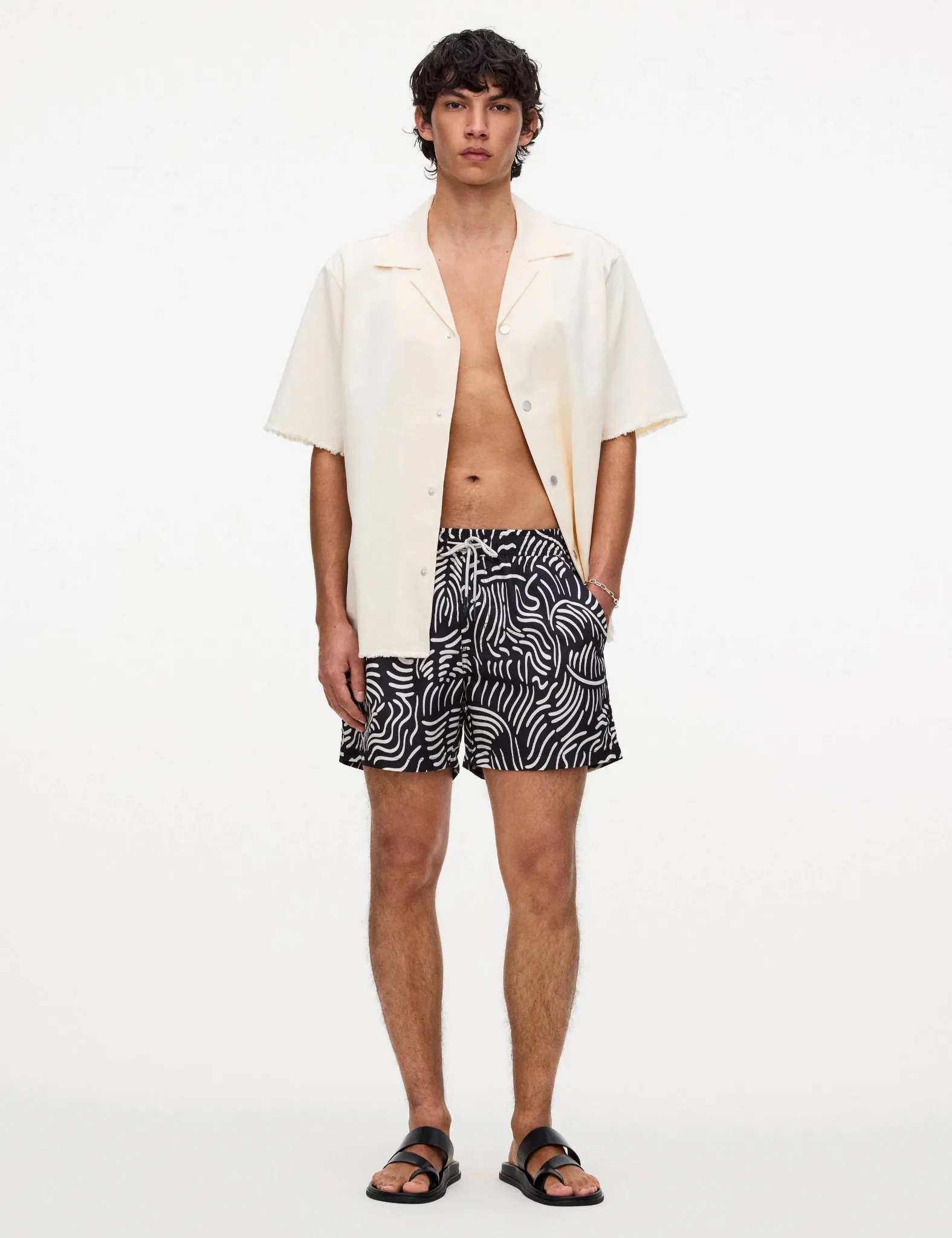 OAS Tar Lorenzo Swim Shorts - Black sold by Article London product image thumbnail 3