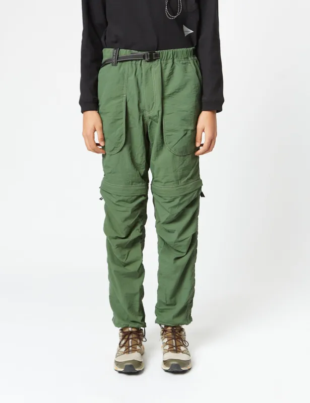 And Wander NY Hiker 2way Pants - Dark Green sold by Article London