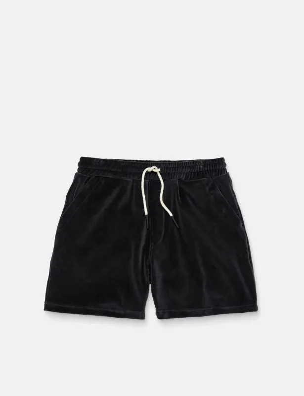 OAS Nearly Black Velour Shorts - Black made by OAS