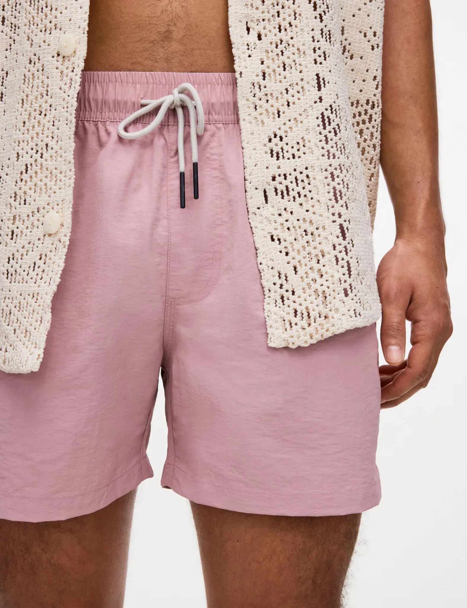 OAS Blush Nylon Swim Shorts - Pink sold by Article London product image thumbnail 3