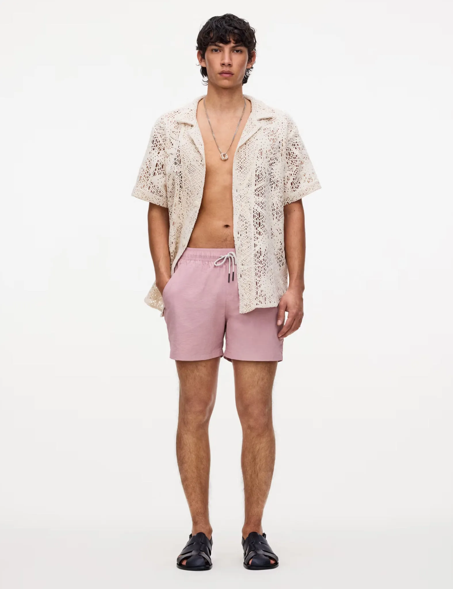 OAS Blush Nylon Swim Shorts - Pink sold by Article London product image thumbnail 2